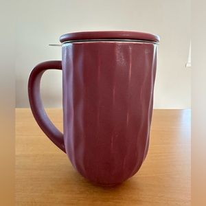 Davids Tea Matte Maroon Textured Nordic Mug